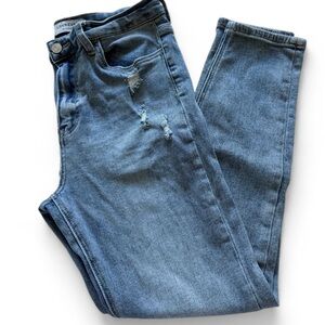 Women's Blue Cropped Jeans